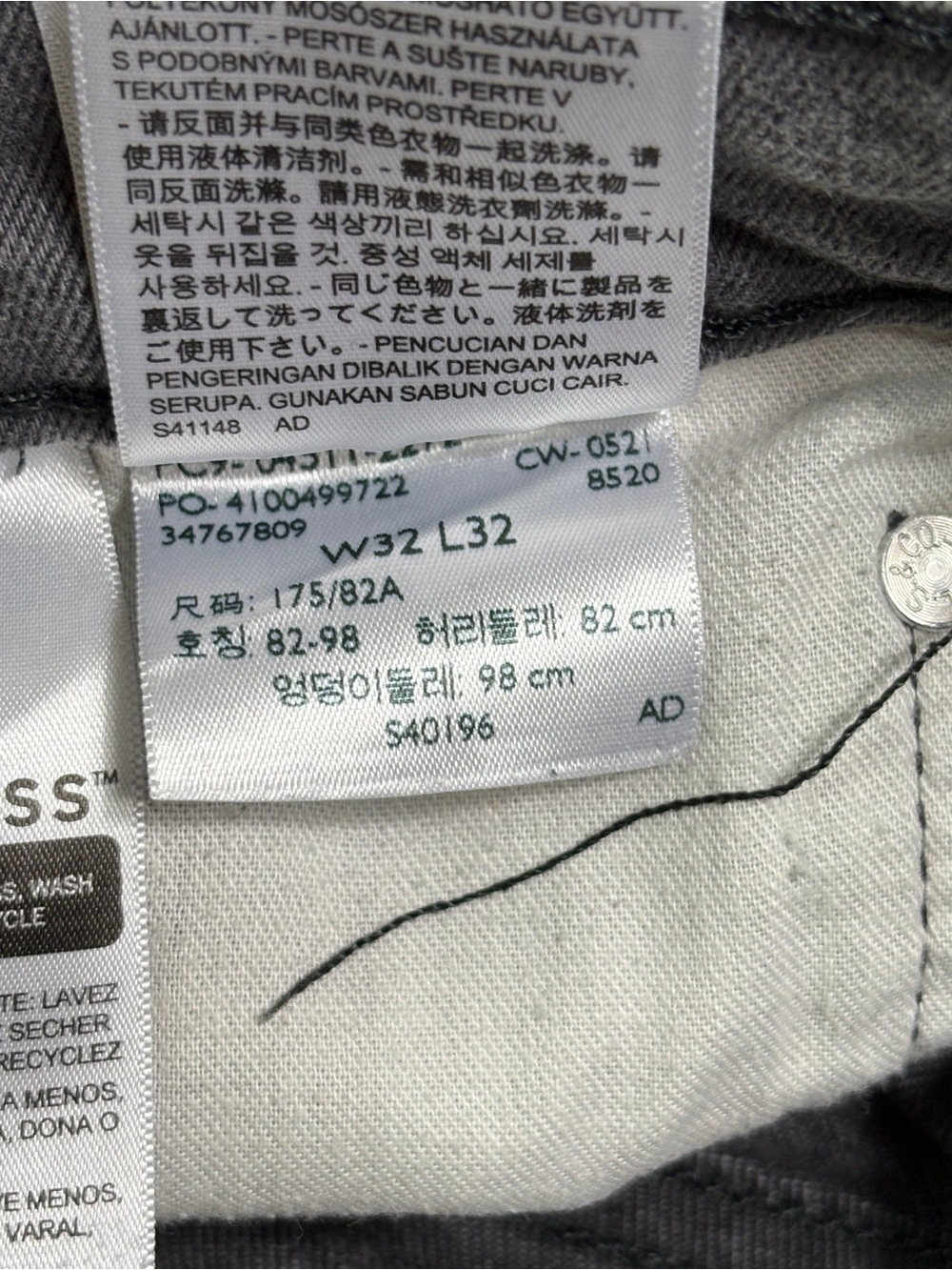Levi’s 511 Slim Fit Jeans Mens Actual Sz 32x29 Grey Denim 04511-2272 - Picture 10 of 14
